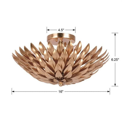 505-MT-Crystorama Lighting-Broche - Four Light Flush Mount in Traditional and Contemporary Style - 16 Inches Wide by 6.25 Inches High-Matte White