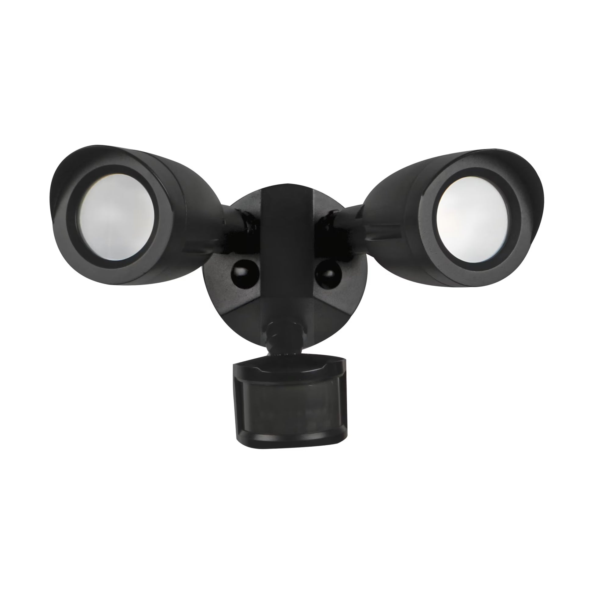 Nuvo Lighting LED Security Light Dual Head With Motion Sensor Black Finish 3000K