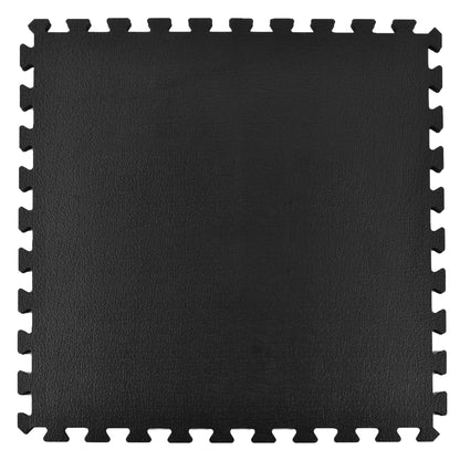 Greatmats Sport Plus Designer 10 mm Interlocking High Density Foam Tiles Black 25 Pack 2 ft. x 2 ft.