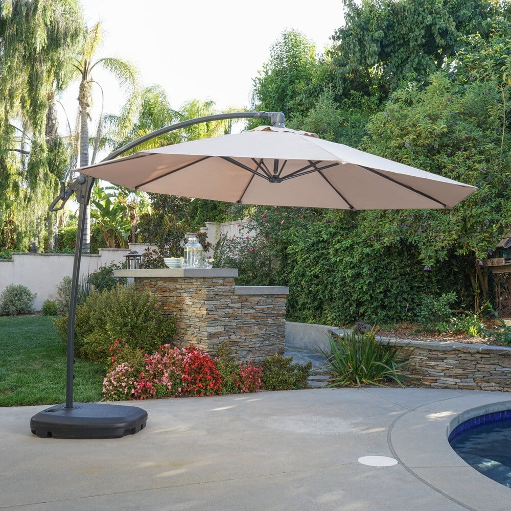 Christopher Knight Home Siesta Outdoor 9.7-foot Canopy Umbrella by Grey
