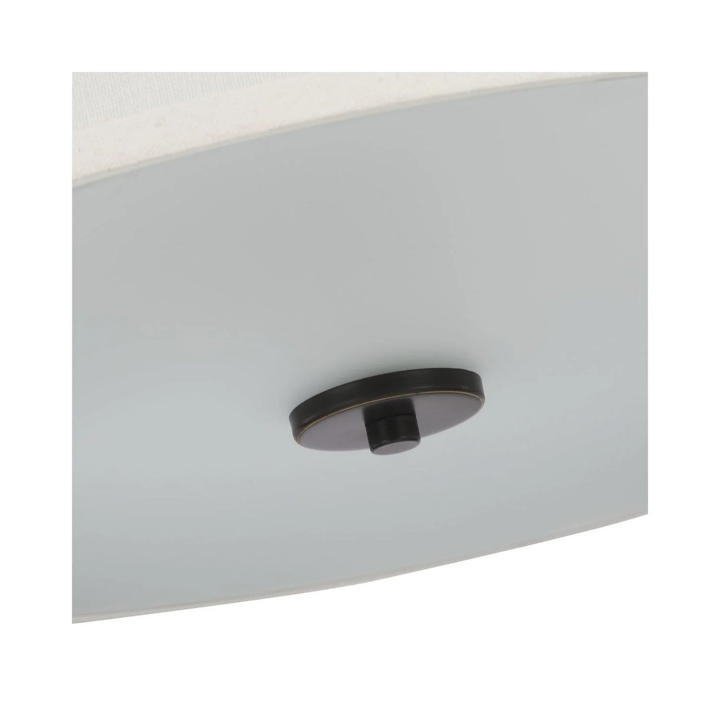 P350168-009-Progress Lighting-Inspire - Close-to-Ceiling Light - 3 Light - Drum Shade in Farmhouse style - 18 Inches wide by 11.5 Inches high-Brushed