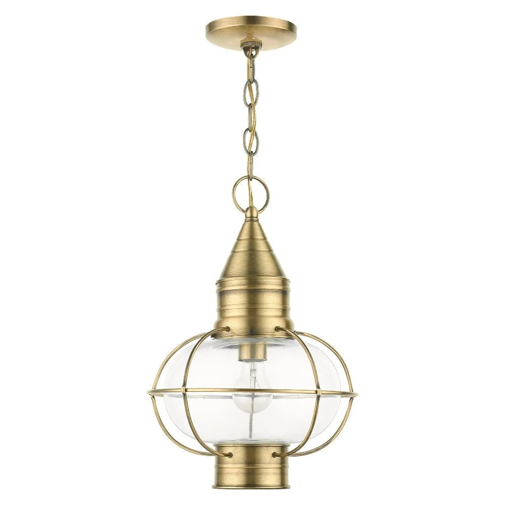 Livex Lighting - Newburyport - 1 Light Outdoor Pendant Lantern in Bohemian Style