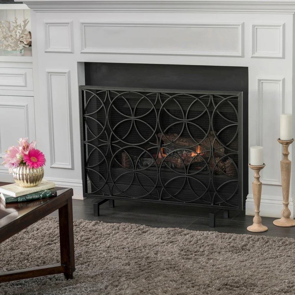 Christopher Knight Home Valeno Single Panel Fireplace Screen by Gold