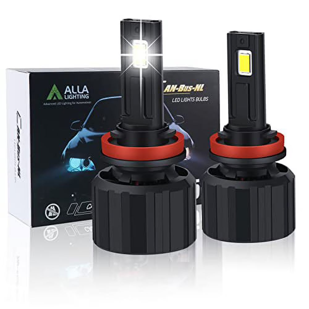 Alla Lighting 16000Lms CANBus HB5 9007 LED Headlights Bulbs, 6500K Xenon White, Xtreme Super Bright Dual Hi/Low Beam Conversion Kits Replacement