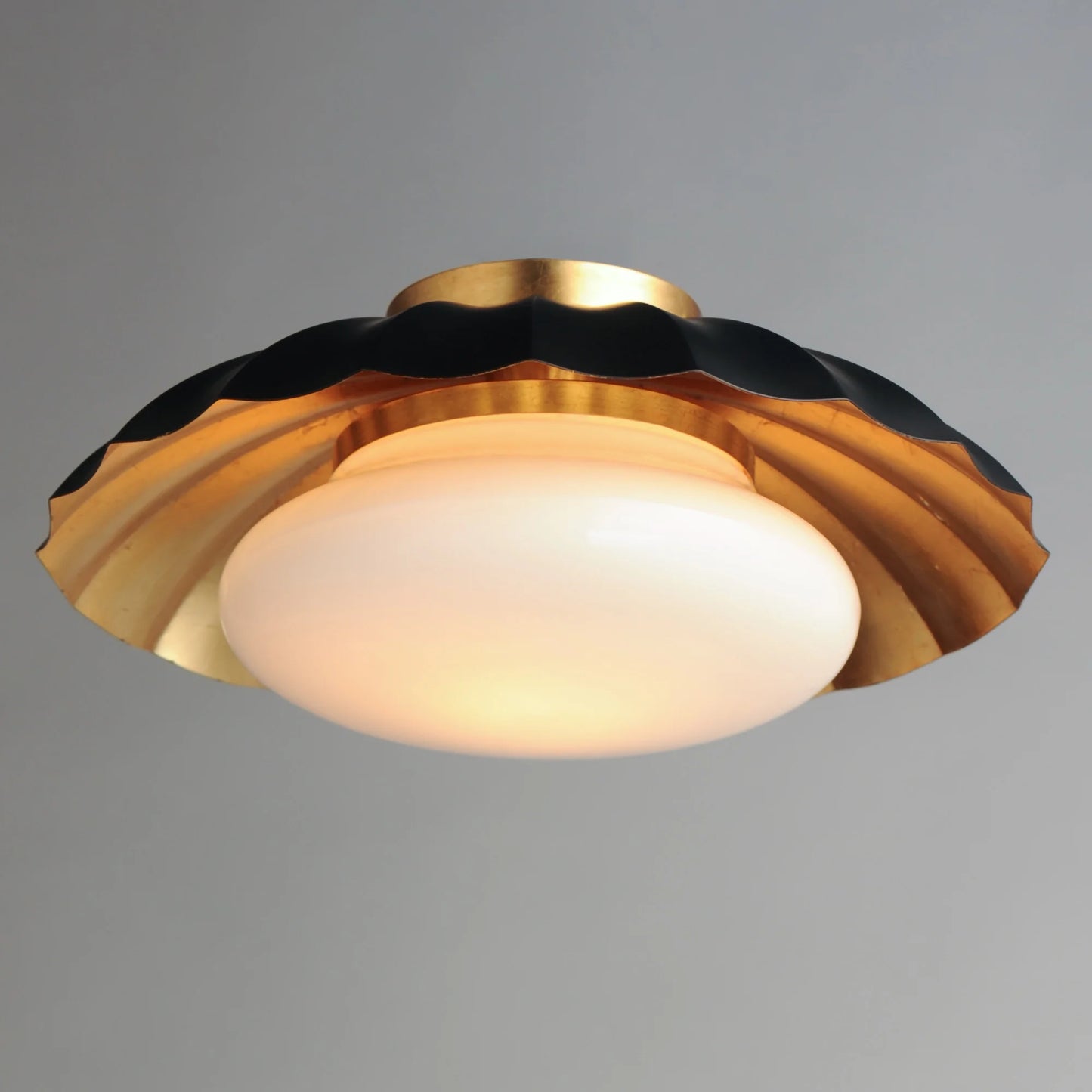 18059MWGL-Maxim Lighting-Primrose - 1 Light Flush Mount-6.75 Inches Tall and 16 Inches Wide-Matte White/Gold Leaf Finish