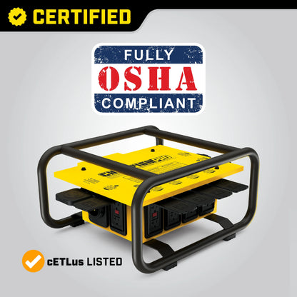 Champion Power Equipment Yellow 19.10" x 15.90" x 10.00", Steel Portable Electrical Distribution Box