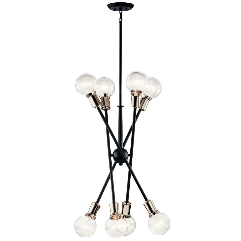43118NBR-Kichler Lighting-Armstrong - 8 Light Large Chandelier - with Contemporary inspirations - 26 inches tall by 30 inches wide-Natural Brass