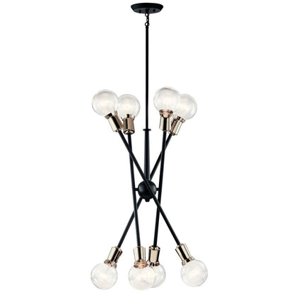 43118NBR-Kichler Lighting-Armstrong - 8 Light Large Chandelier - with Contemporary inspirations - 26 inches tall by 30 inches wide-Natural Brass