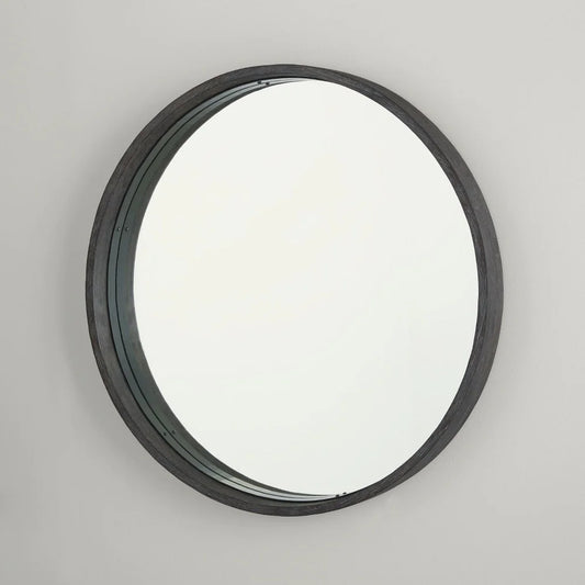 Capital Lighting 735801Mm 31" Diameter Circular Metal Framed Bathroom Mirror - Carbon Grey