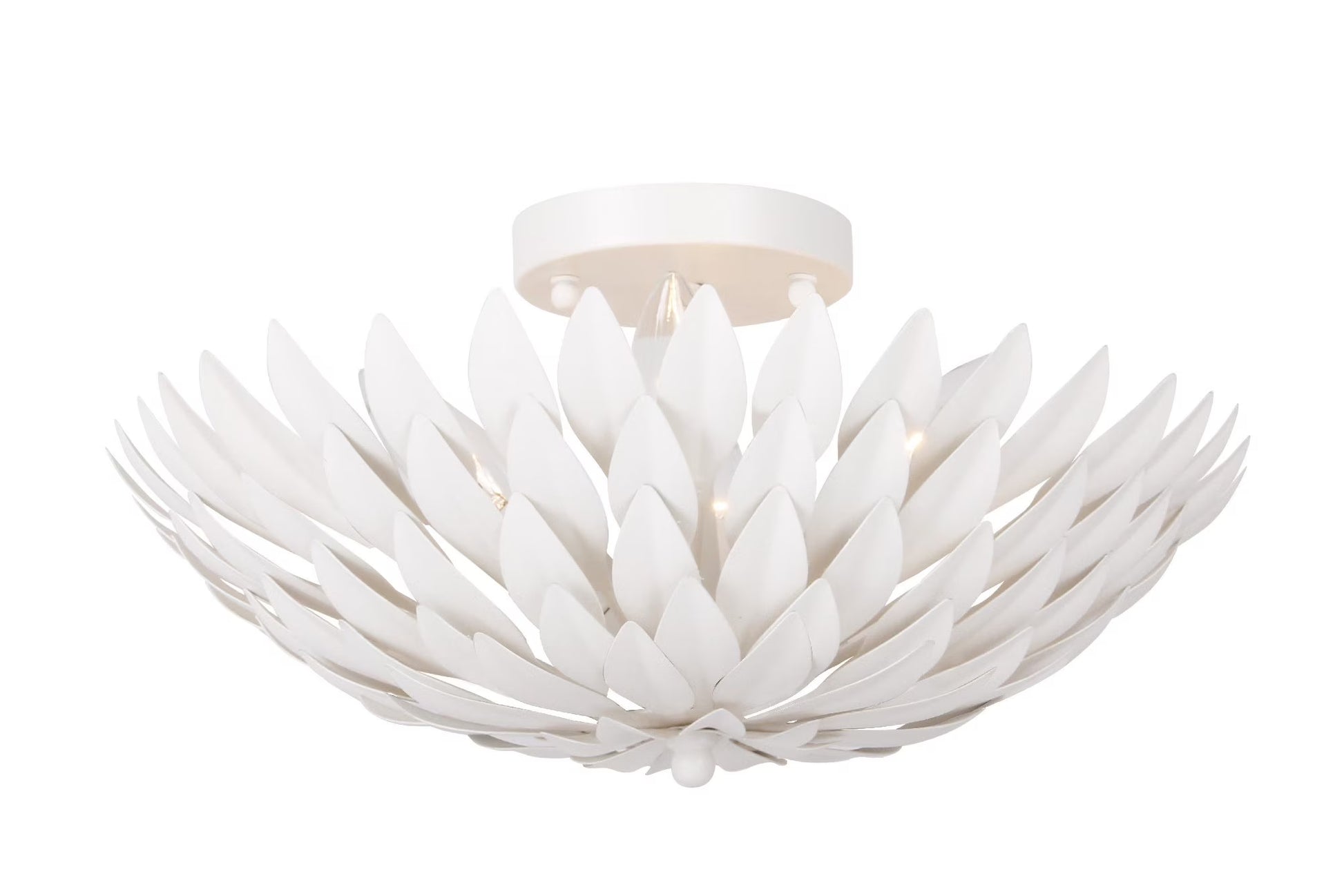 505-MT-Crystorama Lighting-Broche - Four Light Flush Mount in Traditional and Contemporary Style - 16 Inches Wide by 6.25 Inches High-Matte White