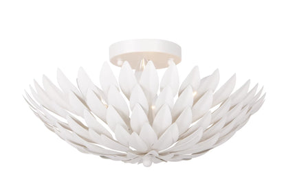 505-MT-Crystorama Lighting-Broche - Four Light Flush Mount in Traditional and Contemporary Style - 16 Inches Wide by 6.25 Inches High-Matte White