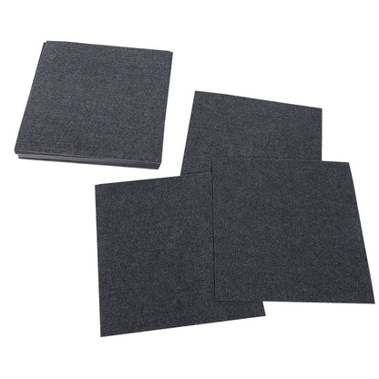 Miumaeov 50*50cm Modern Square Carpet Rug Floor Carpet Adsorption Type Self-adhesive Carpet 20 Pcs Grey