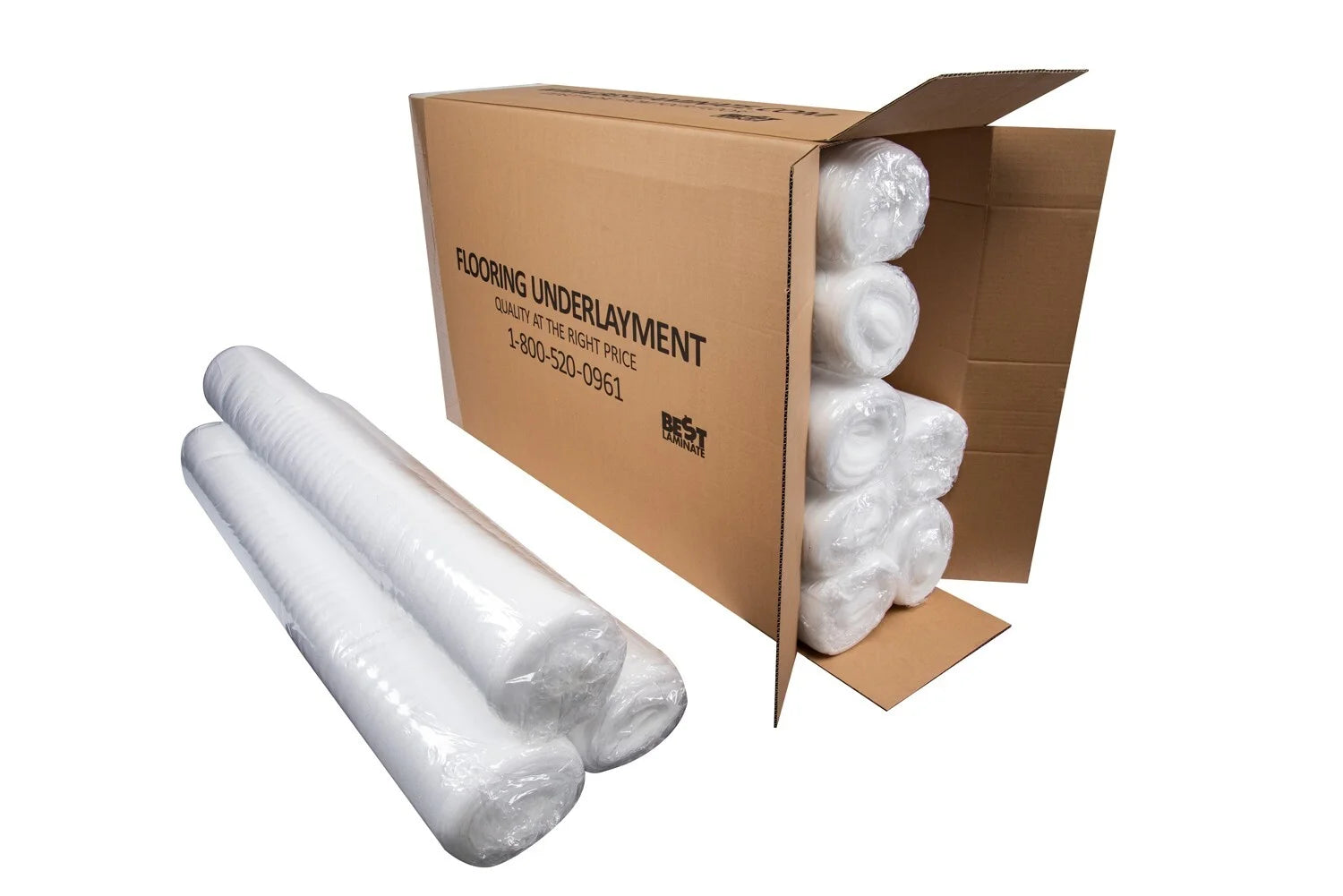 Bestlaminate Standard Flooring Underlayment | 2mm 1,000 sf (10x 100 sf rolls)