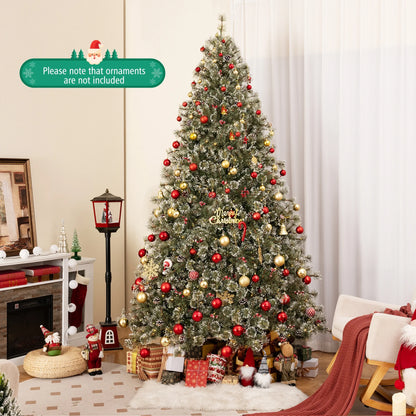 Costway 9 FT Artificial Christmas Tree with 360? Quick Power Connector 1714 Pine Needles