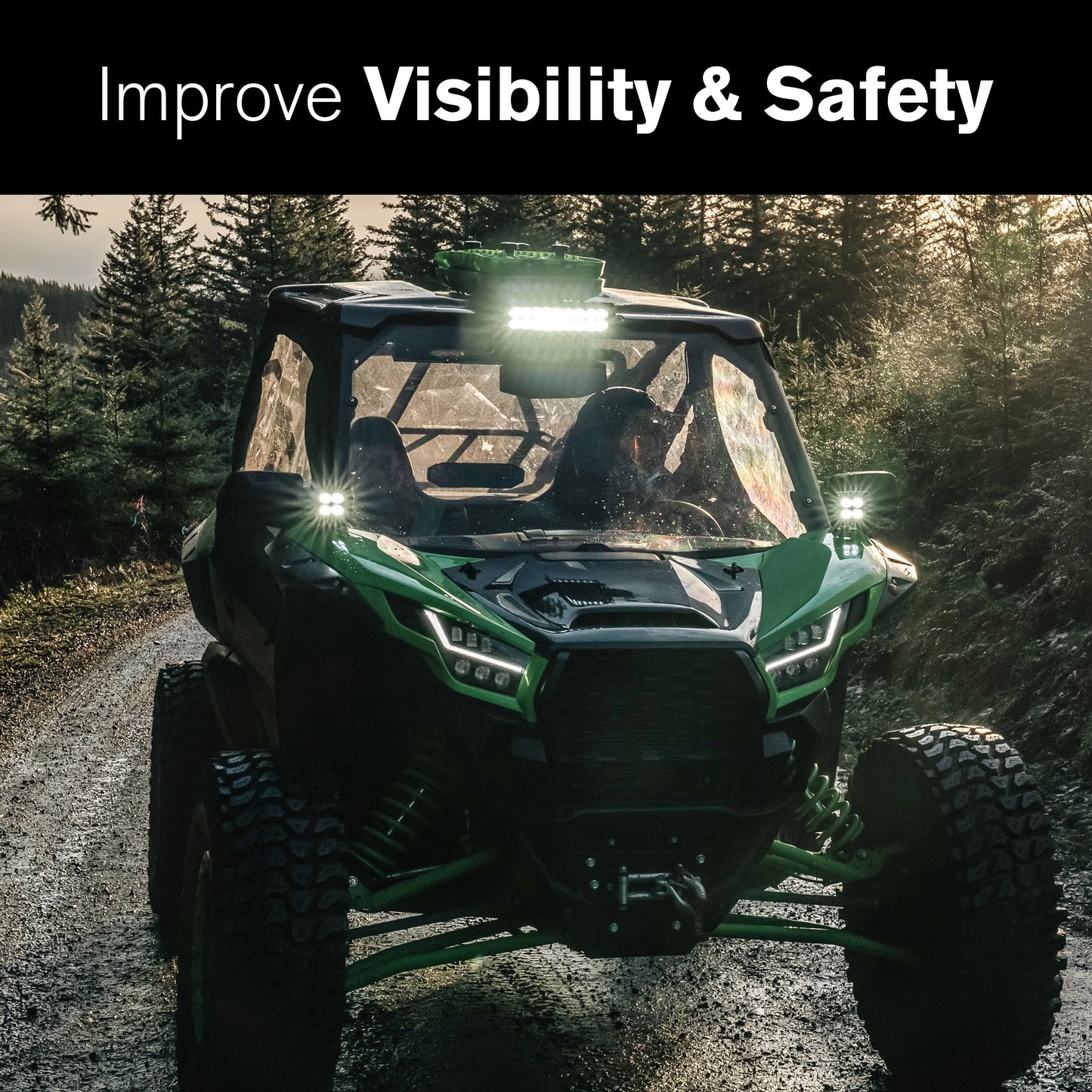 YADA Elevate off-road UTV Automotive Lighting Combo Kit, Black