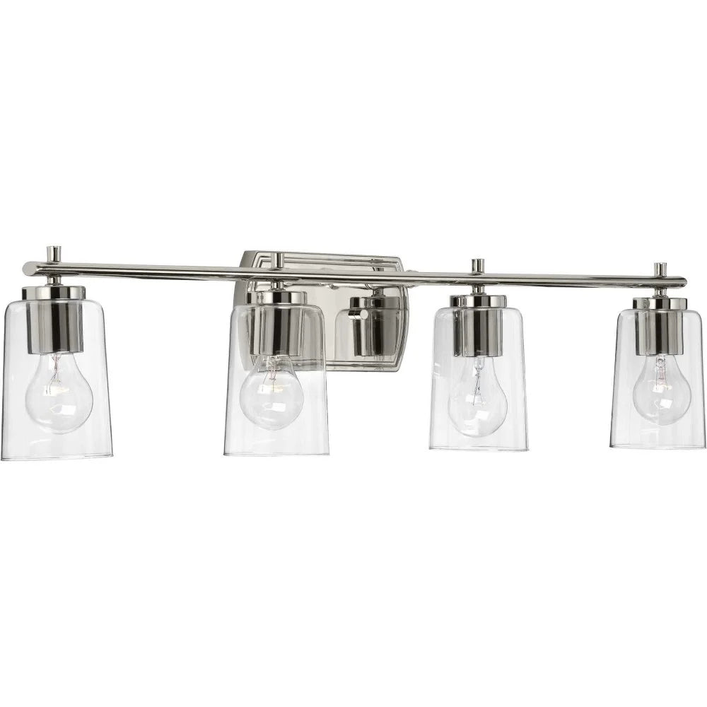 P300157-009-Progress Lighting-Adley - 4 Light - Cylinder Shade in New Traditional and Transitional and Traditional style - 32 Inches wide by 7.63