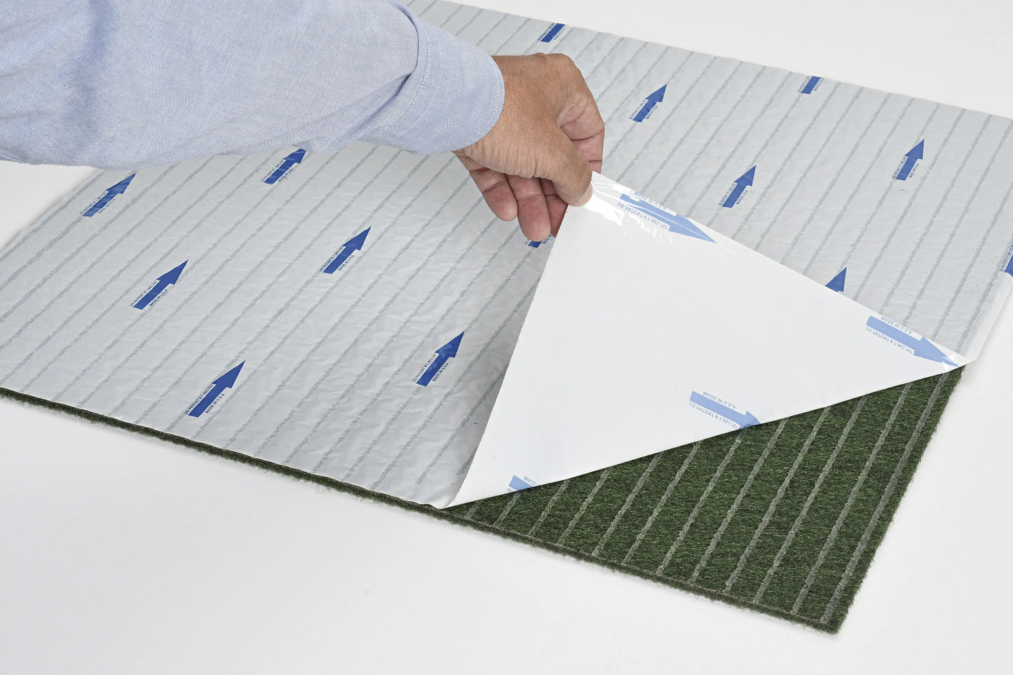 Grizzly Grass Slate Grey Carpet Tiles - 24" x 24" Indoor/Outdoor, Peel and Stick Carpet Tiles - 60 sq. ft. per box - Pack of 15 Tiles