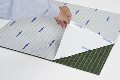 Grizzly Grass Slate Grey Carpet Tiles - 24" x 24" Indoor/Outdoor, Peel and Stick Carpet Tiles - 60 sq. ft. per box - Pack of 15 Tiles