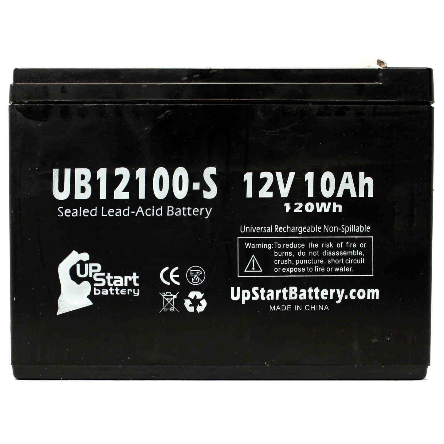 2 Pack 12V 10Ah Battery Replacement for Neuton Mowers CE5 Lawn Mower, Razor E300, MX350 Scooter - UB12100-S Sealed Lead Acid Battery (AGM, SLA)