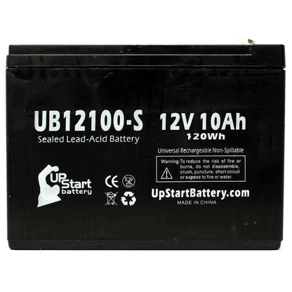 2 Pack 12V 10Ah Battery Replacement for Neuton Mowers CE5 Lawn Mower, Razor E300, MX350 Scooter - UB12100-S Sealed Lead Acid Battery (AGM, SLA)