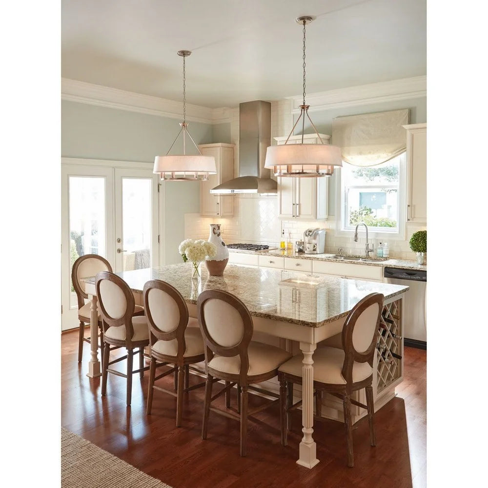 P4618-09-Progress Lighting-Cherish - Chandeliers Light - 6 Light in Coastal style - 24 Inches wide by 22.38 Inches high-Brushed Nickel Finish