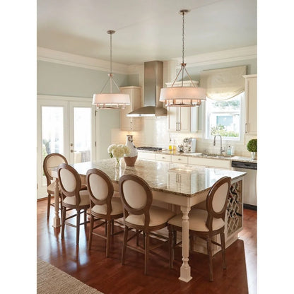 P4618-09-Progress Lighting-Cherish - Chandeliers Light - 6 Light in Coastal style - 24 Inches wide by 22.38 Inches high-Brushed Nickel Finish