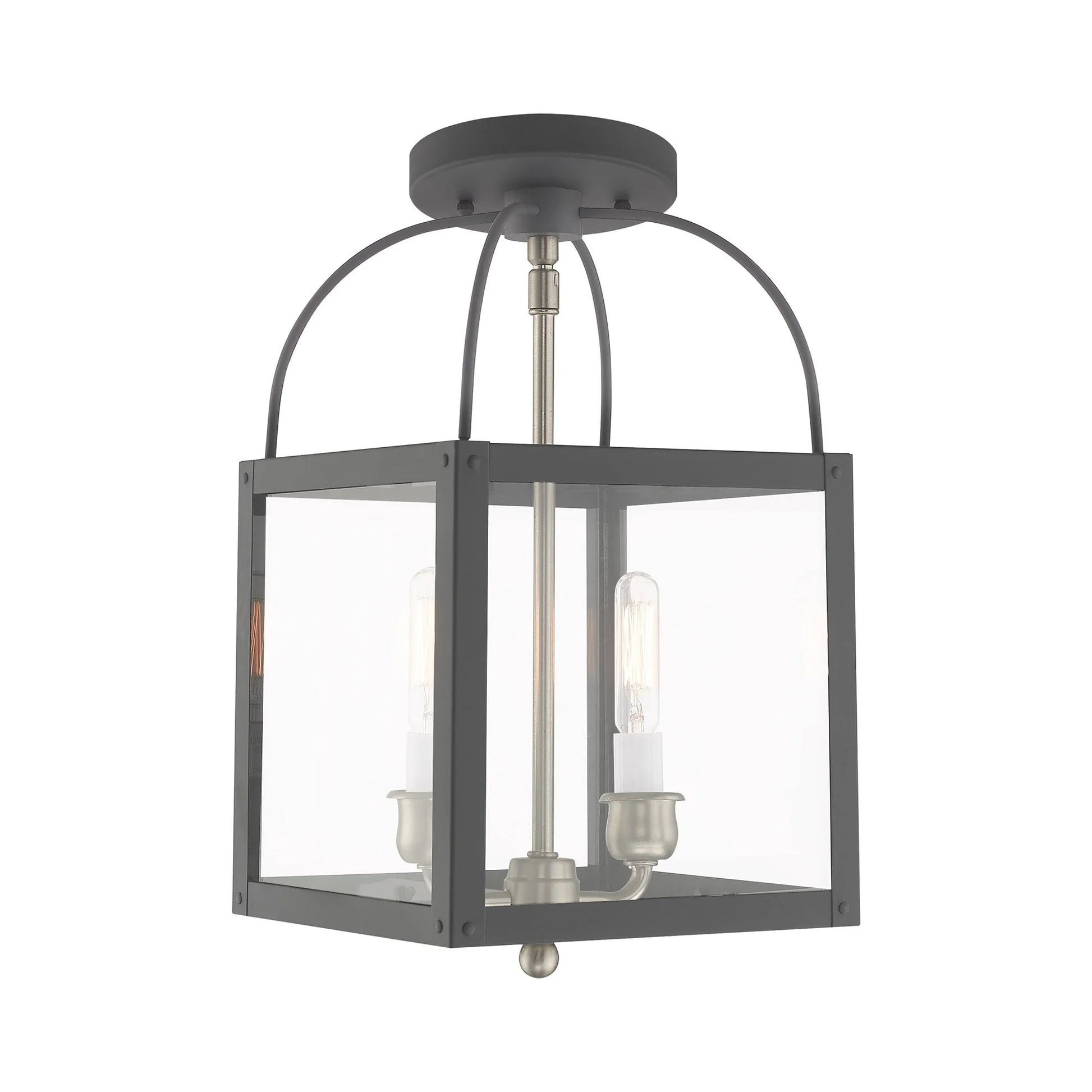 Livex Lighting 2-Light Convertible, 4041-76, 4041-80 Nordic Gray