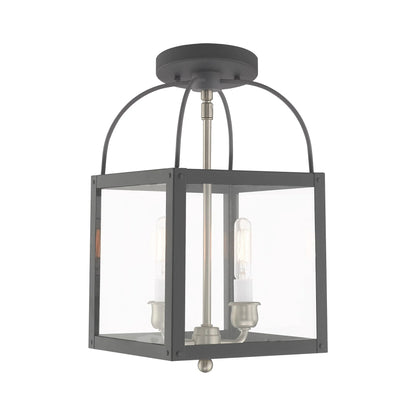 Livex Lighting 2-Light Convertible, 4041-76, 4041-80 Nordic Gray