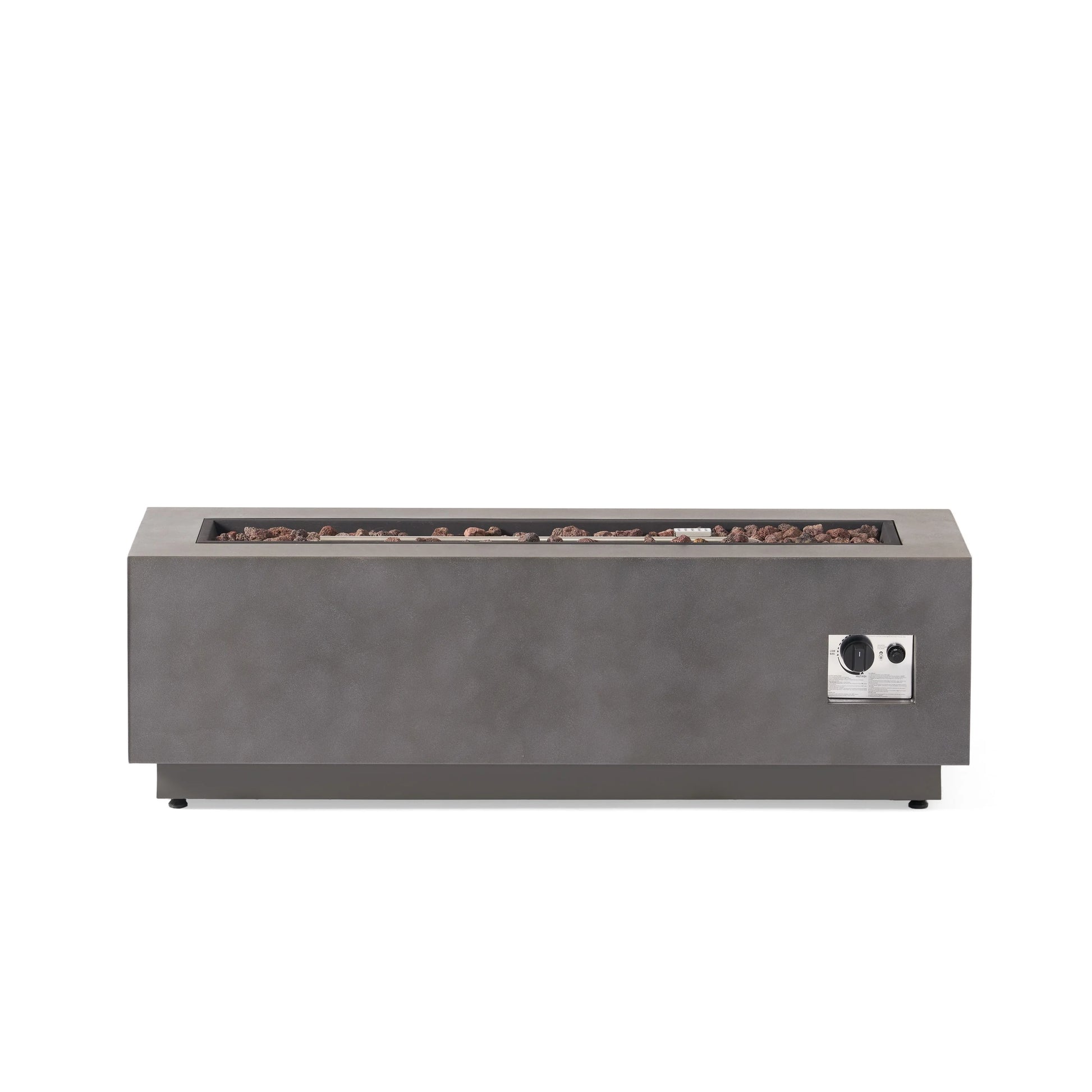 Christopher Knight Home Wellington Outdoor 50,000 BTU Rectangular Fire Pit (No Tank Holder) by Brushed Brown