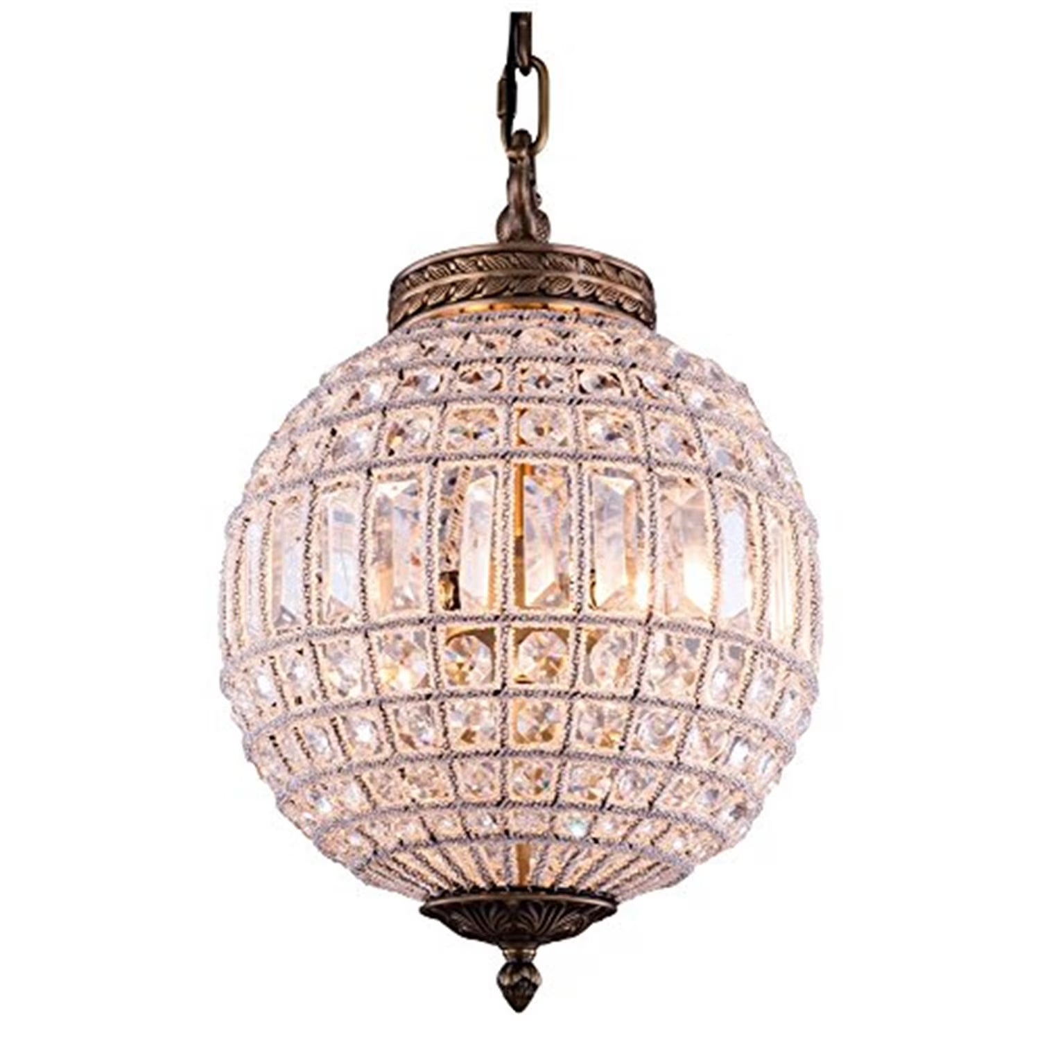 Elegant Lighting Olivia 12" Royal Crystal Pendant Lamp in Bronze