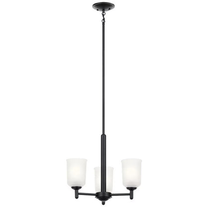 43670BK-Kichler Lighting-Shailene - 3 light Mini Chandelier - 17.5 inches wide-Black Finish -Traditional Installation