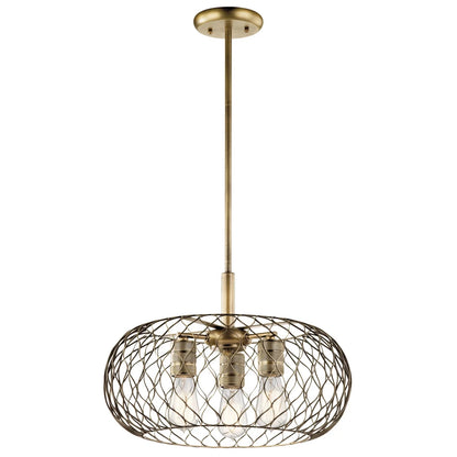 43958NBR-Kichler Lighting-Devin - 3 Light Pendant In Vintage Industrial Style-12.75 Inches Tall and 18 Inches Wide