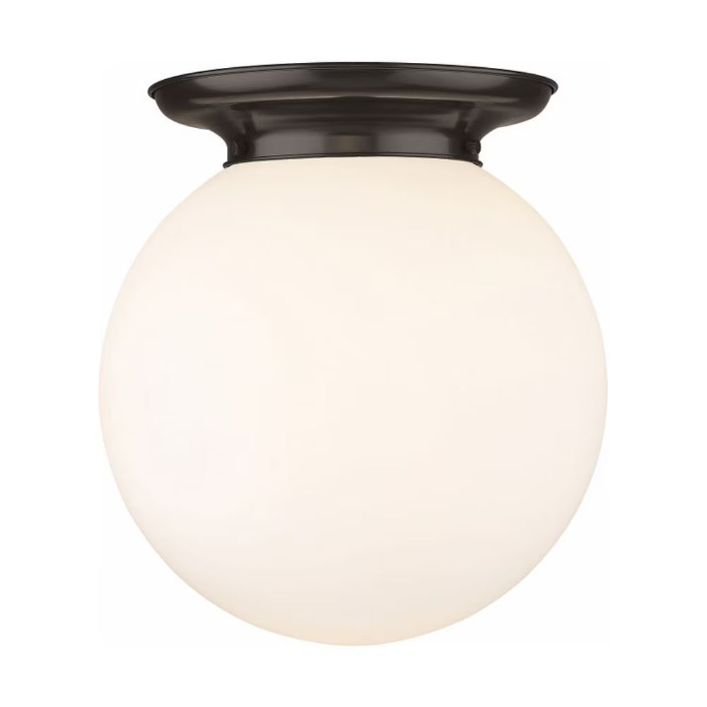 221-1F-PN-G202-14-Innovations Lighting-Beacon - 1 Light Flush Mount In Traditional Style-15.25 Inches Tall and 14 Inches Wide-Polished Nickel