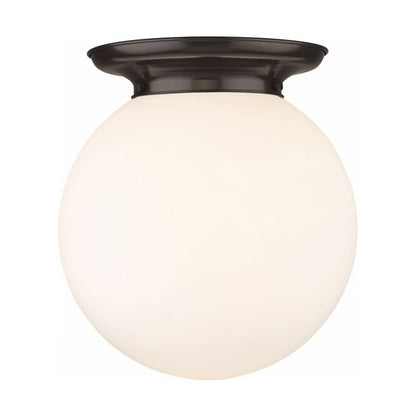221-1F-PN-G202-14-Innovations Lighting-Beacon - 1 Light Flush Mount In Traditional Style-15.25 Inches Tall and 14 Inches Wide-Polished Nickel