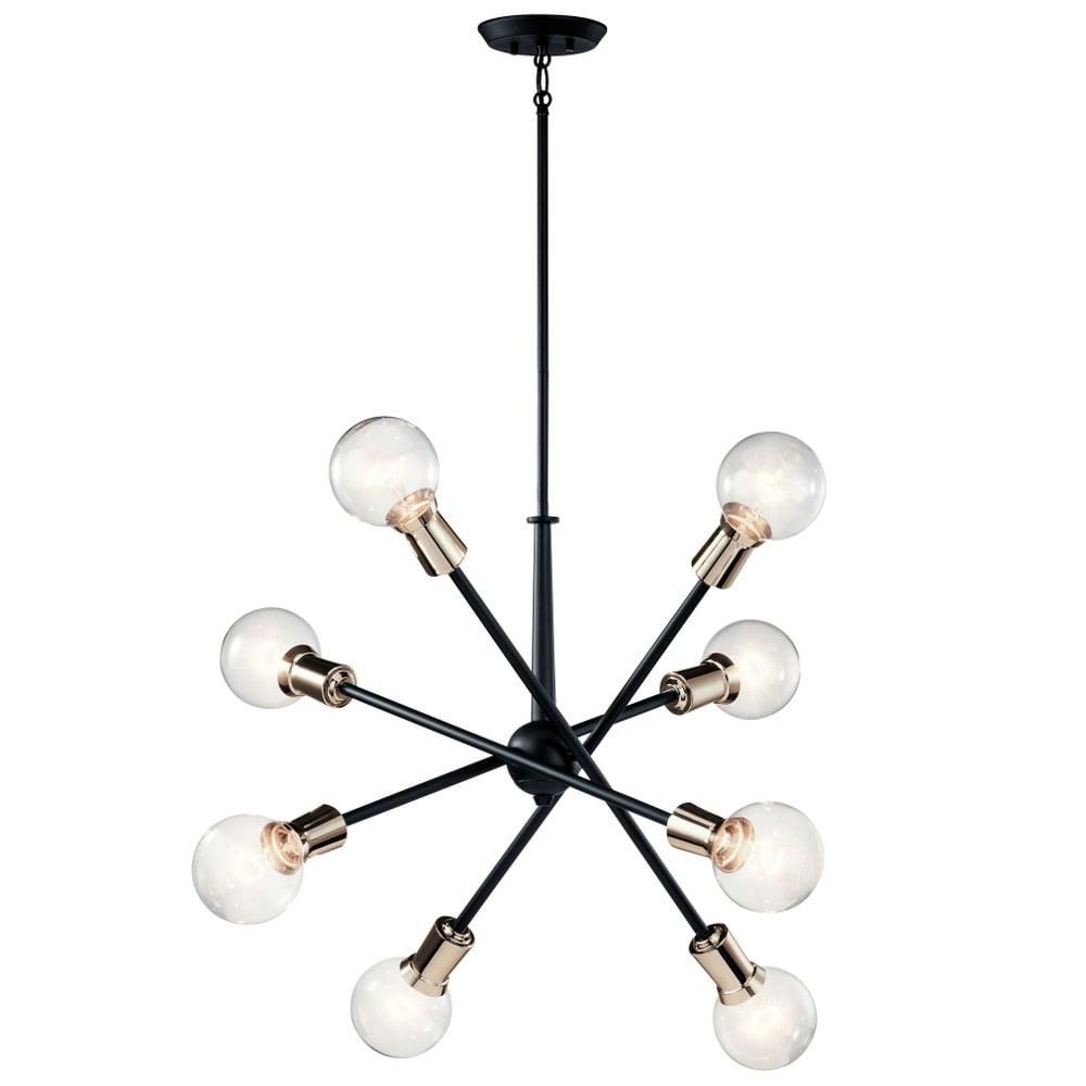 43118NBR-Kichler Lighting-Armstrong - 8 Light Large Chandelier - with Contemporary inspirations - 26 inches tall by 30 inches wide-Natural Brass