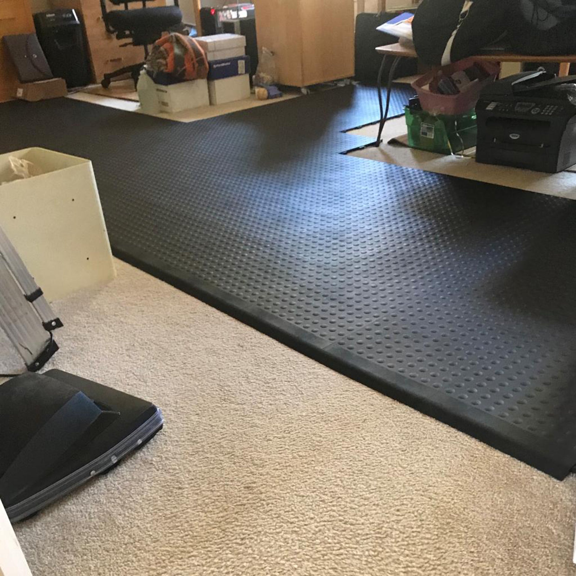 Greatmats 12" x 12" Black PVC Interlocking Floor Mats 25 Sq Ft Coverage Area Waterproof 25 Pieces