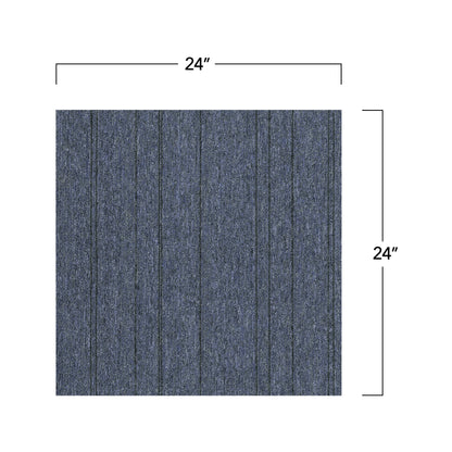 Mohawk Basics 24" x 24" Carpet Tile with EnviroStrand PET Fiber in Ocean Tide (96 sq ft per carton)