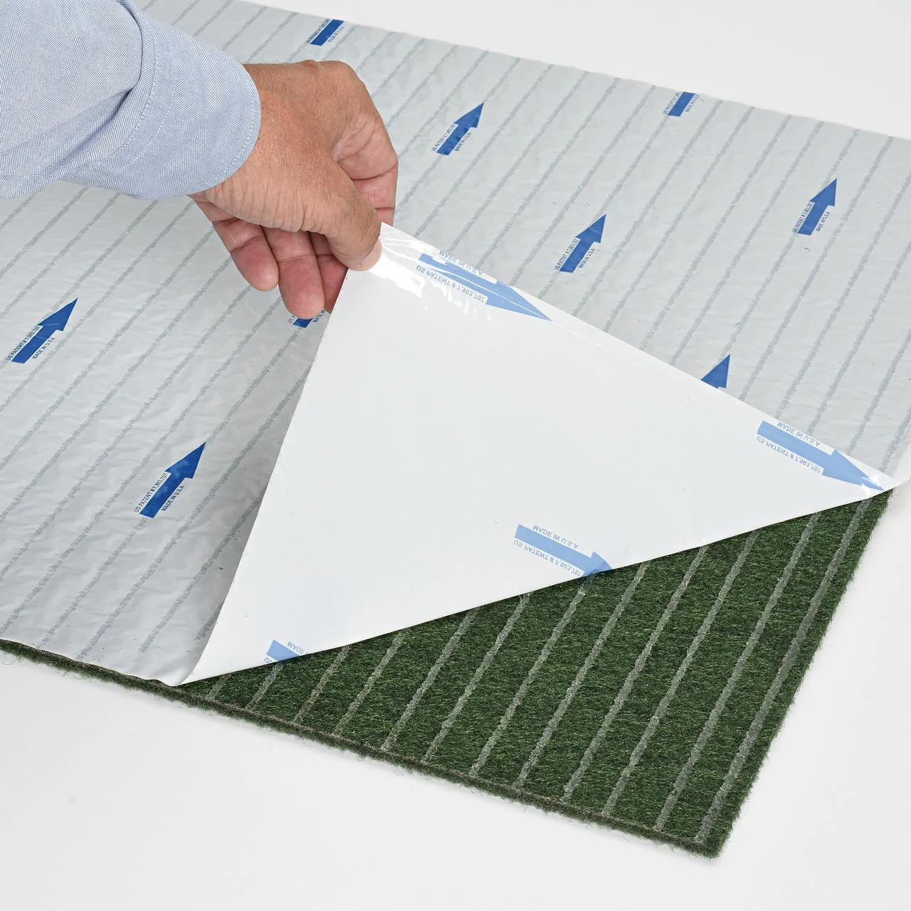 Grizzly Grass Slate Grey Carpet Tiles - 24" x 24" Indoor/Outdoor, Peel and Stick Carpet Tiles - 60 sq. ft. per box - Pack of 15 Tiles
