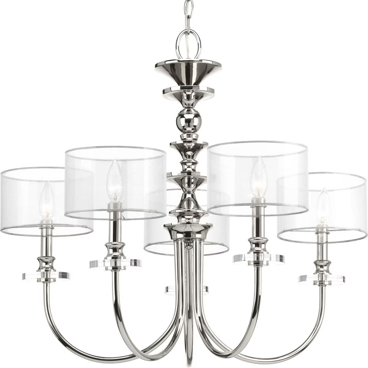 P400049-104-Progress Lighting-Marche - 25.125 Inch Height - Chandeliers Light - 5 Light - Line Voltage -Traditional Installation