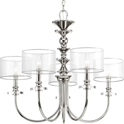 P400049-104-Progress Lighting-Marche - 25.125 Inch Height - Chandeliers Light - 5 Light - Line Voltage -Traditional Installation