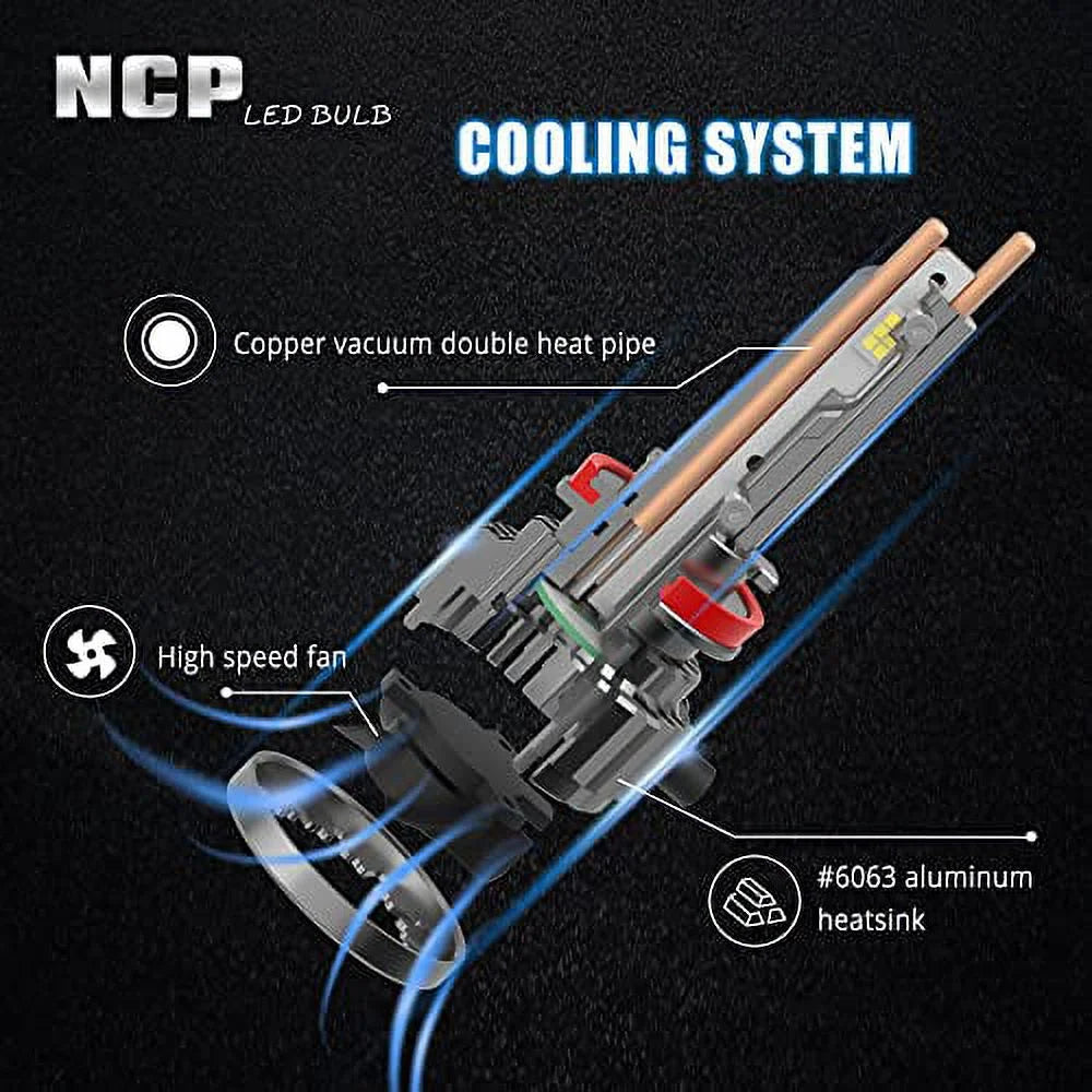 Alla Lighting H11 and 9005 Combo High Beam, Low Beam Headlights, 6000K-6500K Xenon White 9005 H11 LED Bulbs HB3 9005LL 9005XS 9005L+ H8 H8LL