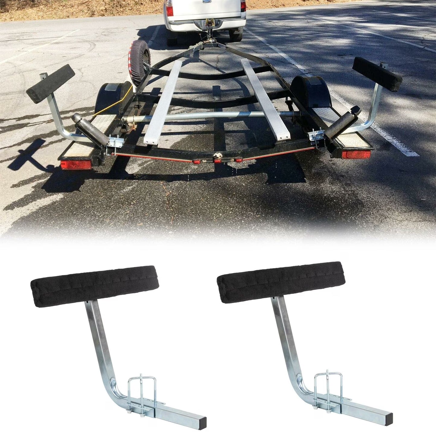 Kojem Boat Trailer 24" Side Guide Bunk Board Guide-On Carpeted Kit w/Hardware 75 Degree for Ski Boat Sailboat
