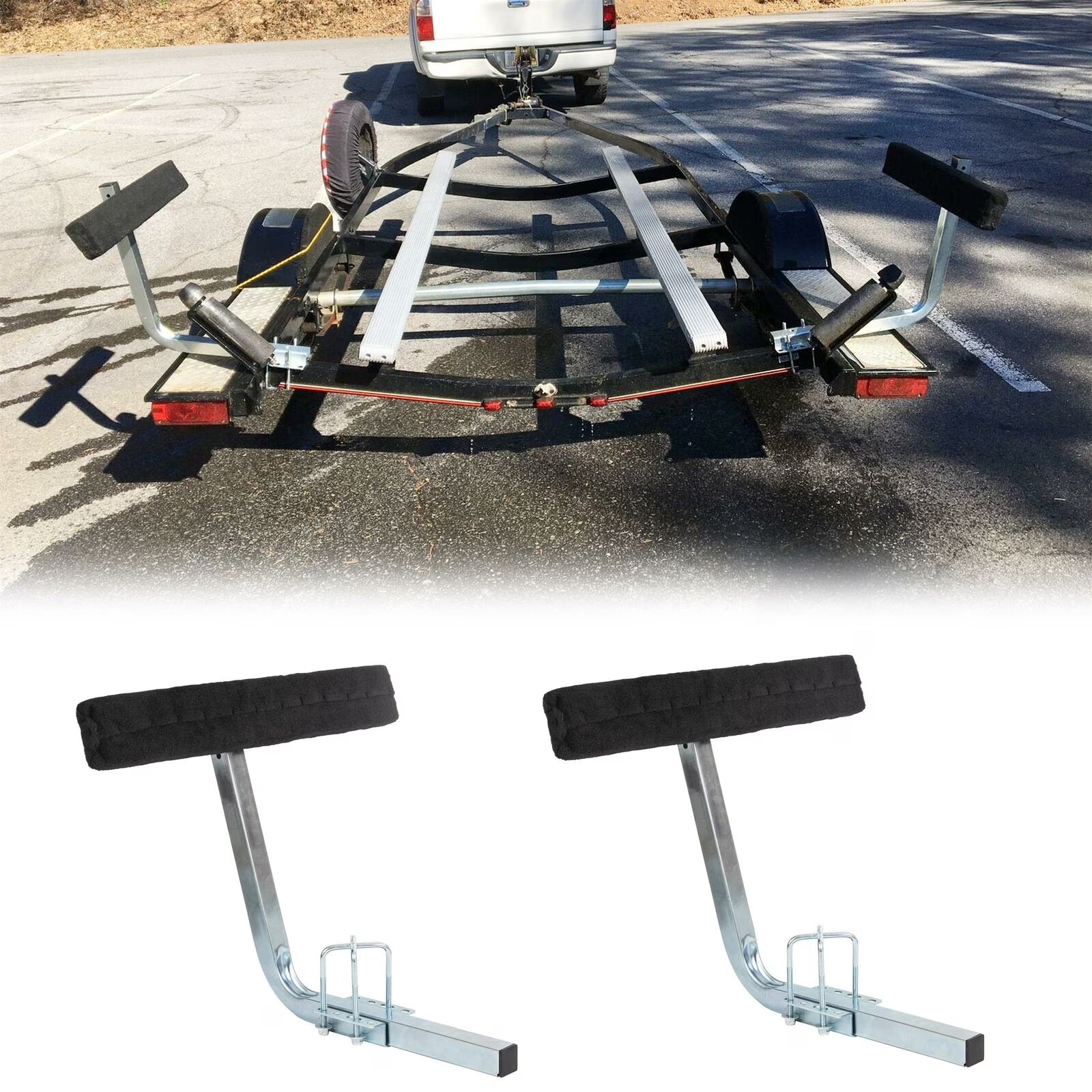 Kojem Boat Trailer 24" Side Guide Bunk Board Guide-On Carpeted Kit w/Hardware 75 Degree for Ski Boat Sailboat