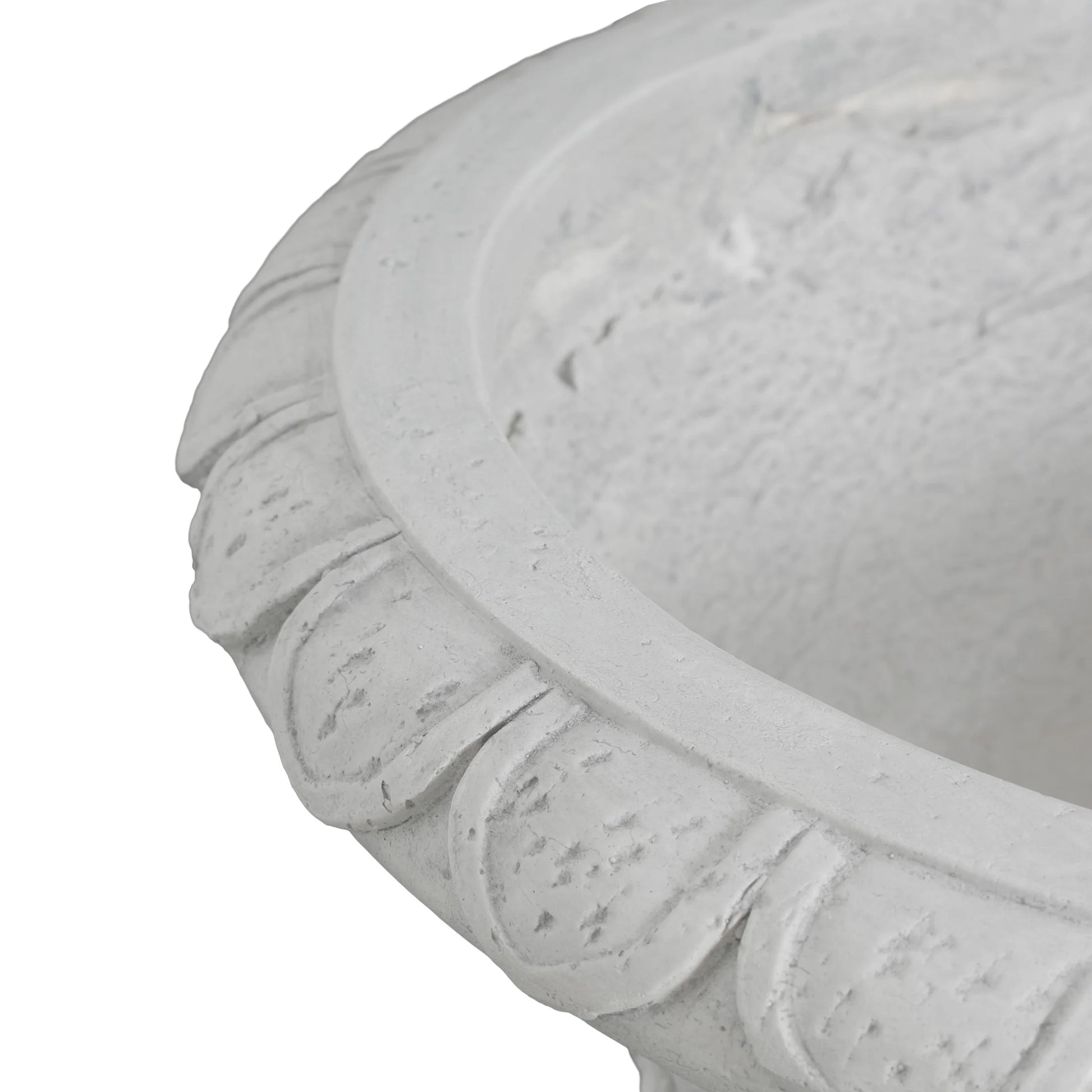 Christopher Knight Home 23.75" MGO Garden Urn Planter with Drainage Hole, Classic Outdoor Pot, Light Gray, Set of 2