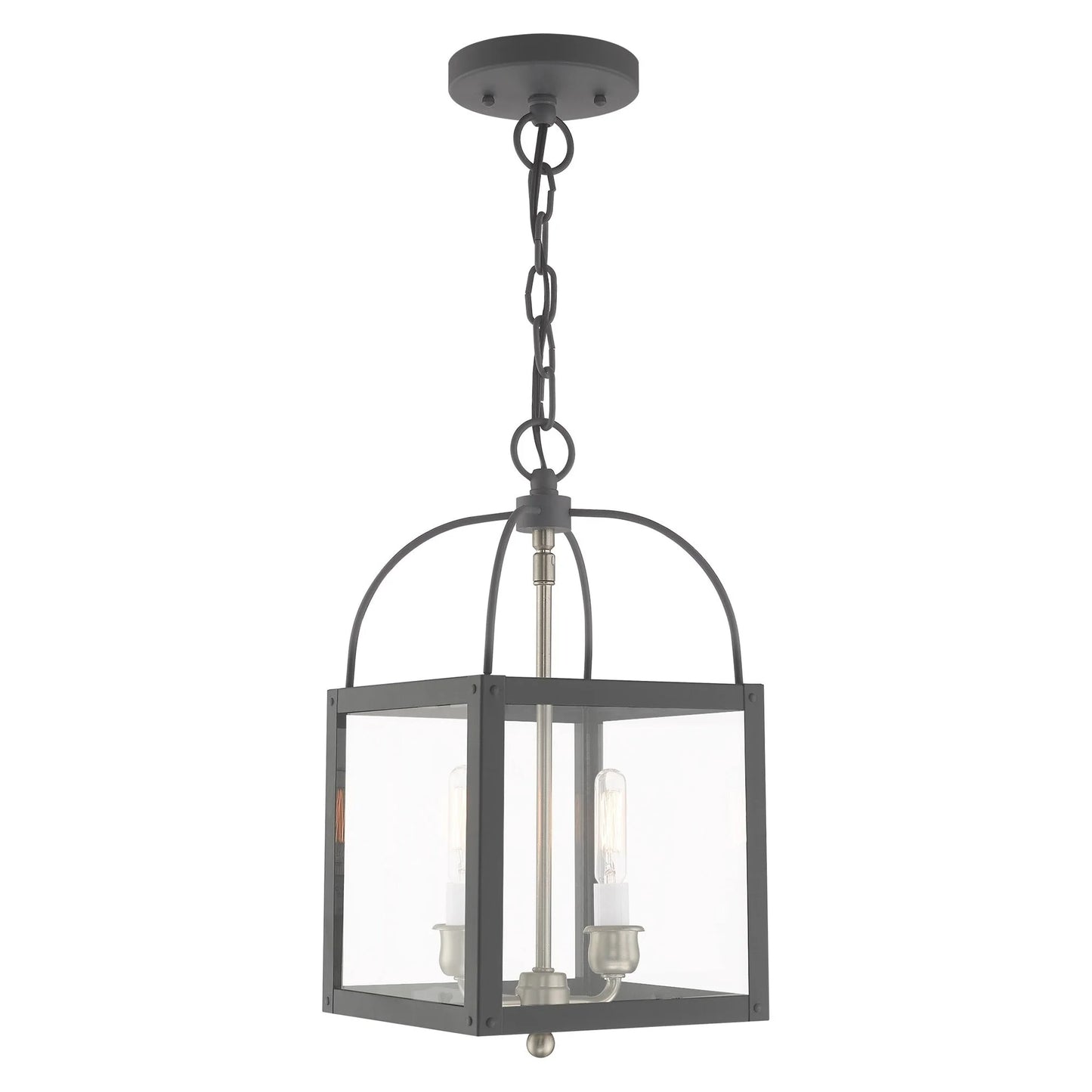 Livex Lighting 2-Light Convertible, 4041-76, 4041-80 Nordic Gray