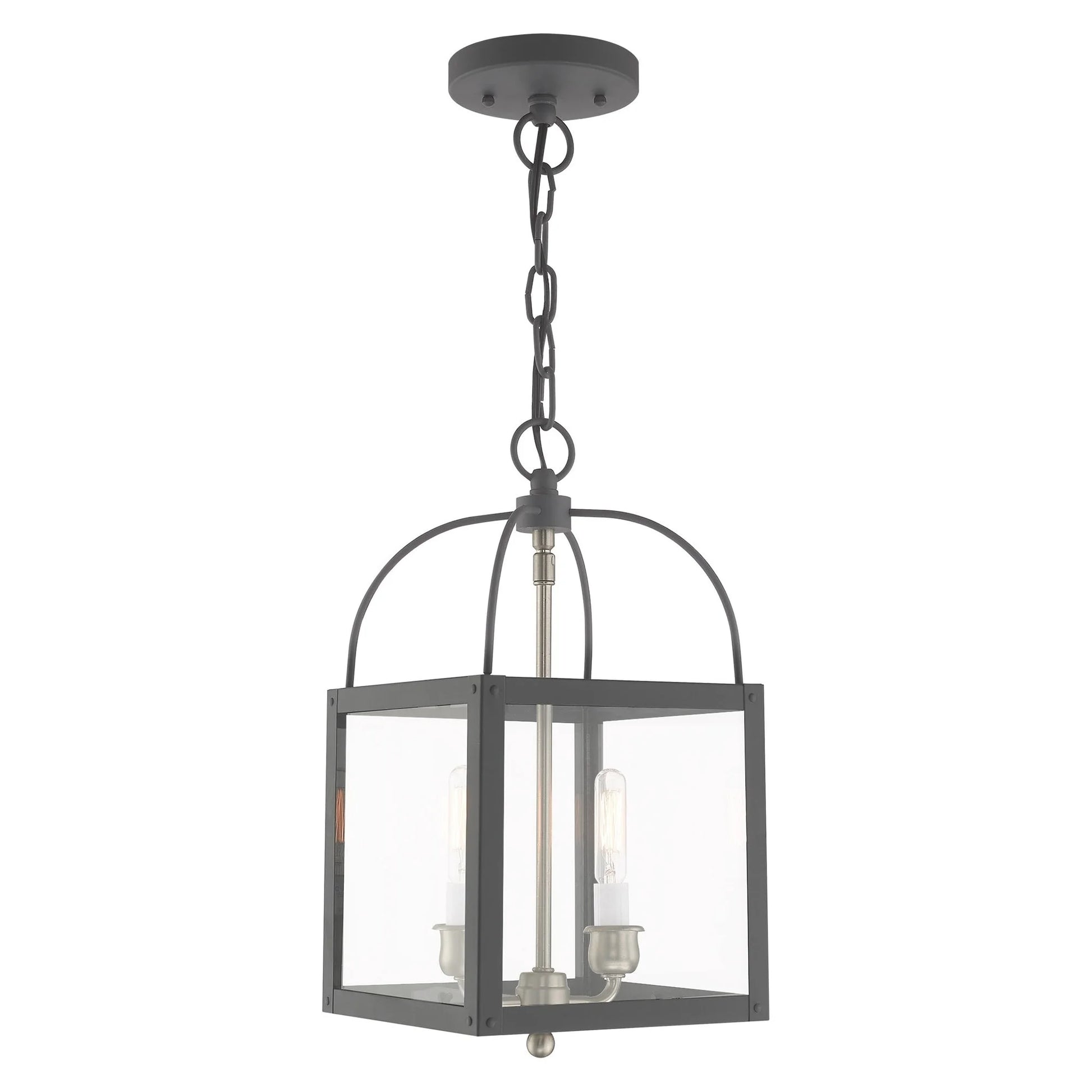 Livex Lighting 2-Light Convertible, 4041-76, 4041-80 Nordic Gray