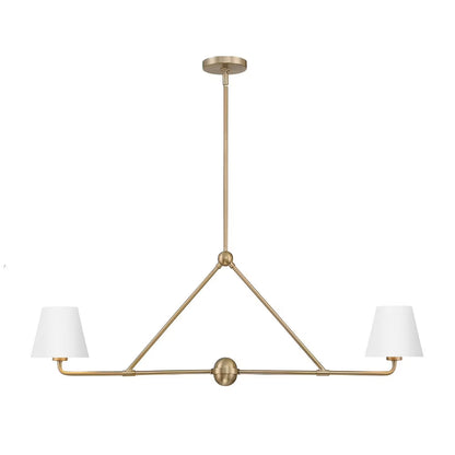 XAV-B9302-VG-Crystorama Lighting-Xavier - 2 Light Chandelier In Modern Style-15 Inches Tall and 42 Inches Wide-Vibrant Gold Finish