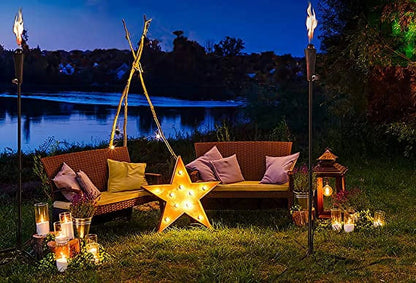 1lb Outdoor Propane Gas Tiki Style Torch - Easily Transform Your Place Into an Elegant Paradise with this Portable 71 inch Long Burning Torch Lighting That Will Compliment any Yard, Pathway, Backyard