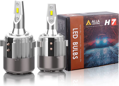 Alla Lighting Customized H7 LED Headlight Bulbs Low Beam Headlights Conversion Kits Bulbs for Volkswagen VW Passat, Golf, GTI, Tiguan, Plug-n-Play, 6000K Xenon White