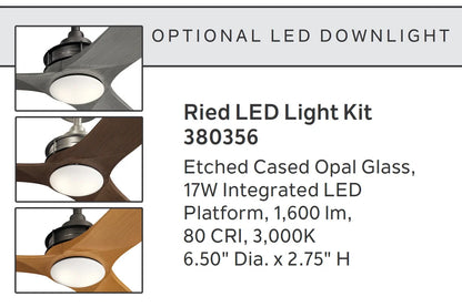 Kichler Lighting - LED Fan Light Kit - Fan Light Kits - Ried - 17W 1 LED Ceiling
